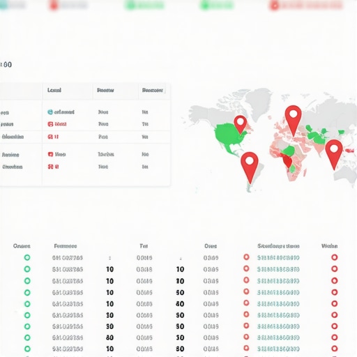 A visual dashboard for tracking local SEO progress and map visibility.