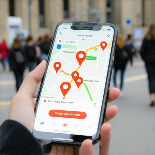 Smartphone displaying a fast-loading local business profile with prominent call-to-action buttons for better SEO.