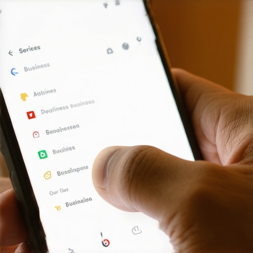 Optimizing Google Business Profile Attributes Hands adjusting specific service attributes on a Google Business Profile mobile interface for local SEO.