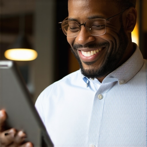 A business owner updating categories on a tablet to improve local map rankings.