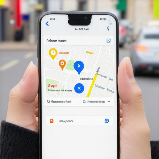 A mobile phone showing a local business ranking in the Google Map Pack with a user clicking the call button.
