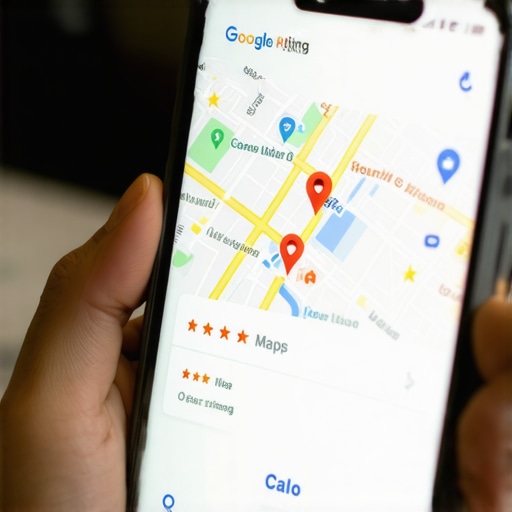 Optimizing Google Maps for conversion and calls A mobile phone showing a top-ranked Google Map business profile with positive reviews