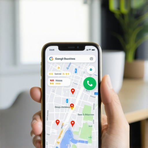 Optimizing Google Maps profiles for high-ticket leads Close-up of a smartphone displaying a successful Google Business Profile optimization