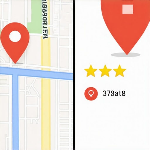 A visual comparison of a poorly managed map listing versus a clean, optimized local SEO map pin.