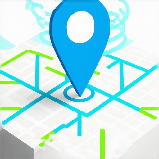 Optimizing Local Search Proximity A 3D map showing how local SEO authority spreads from a central business location.