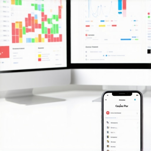 Optimizing the Local SEO Tech Stack A high-tech workspace showing tools for tracking and maintaining 2025 local search rankings.