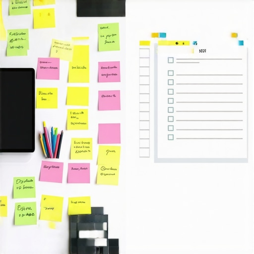 Organized SEO Workflow Comparison Comparison between manual chaotic SEO tracking and organized digital SOP checklists.