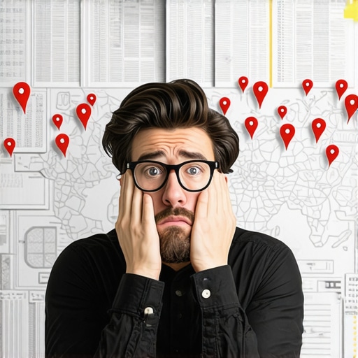 Overcoming Local SEO Complexity An expert analyzing local search data and map rankings on a computer.