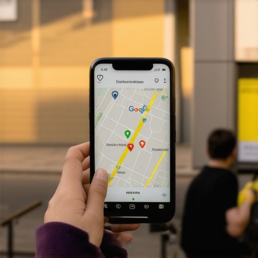 Manual Google Maps search in incognito mode on a smartphone
