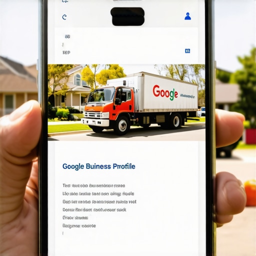 Real-time Google Business Profile Update Smartphone showing a local business update for better SEO ranking.