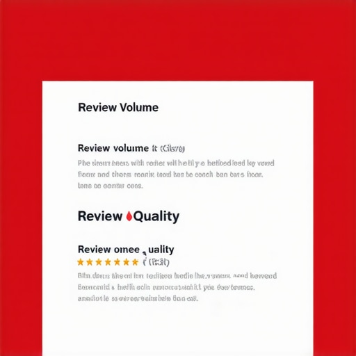 Infographic comparing high-volume generic reviews versus low-volume keyword-rich reviews for local SEO.