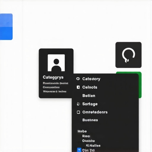 A professional dashboard view for choosing a primary business category in Google Maps.