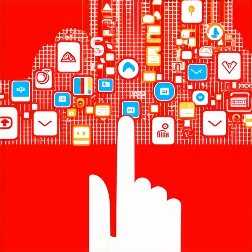 A hand choosing high-impact local SEO icons from a cluttered digital cloud.