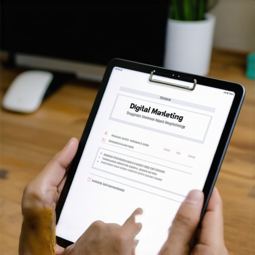 Simplified 2025 local SEO checklist on a tablet screen