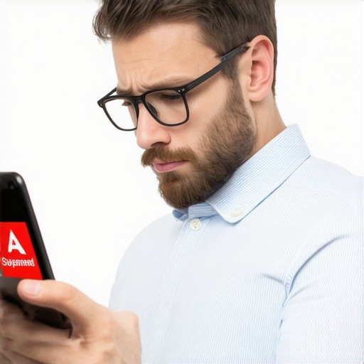 The hidden dangers of local SEO over-optimization A suspended Google Business Profile notification on a smartphone