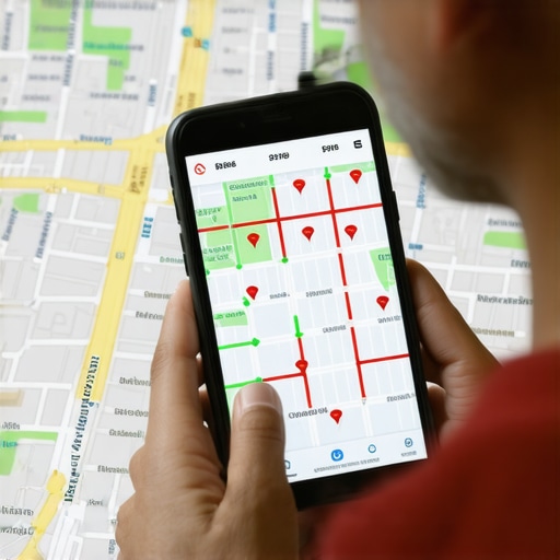 Local SEO rank tracker grid showing inaccurate data on a mobile device.