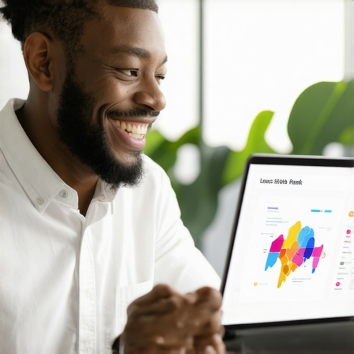 Business owner checking a local SEO heat map to monitor Google Maps rankings