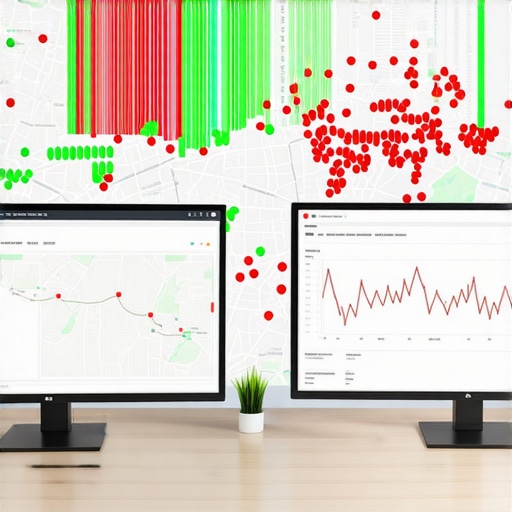 A detailed local SEO heatmap showing ranking positions across a metropolitan area.