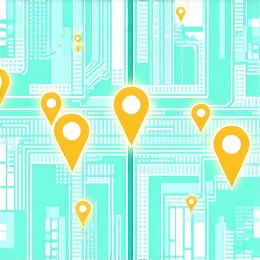 A digital map illustrating how trust and activity signals influence local map rankings beyond mere proximity.