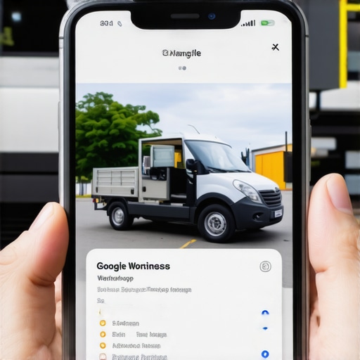Uploading real business photos on a smartphone Real-time upload of local business photos to a search profile