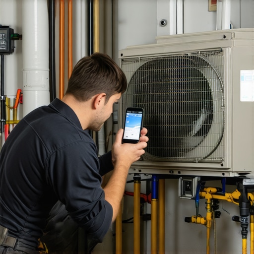Visual Proof of Local Service Action A technician performing a real-world service call to boost local SEO visibility.