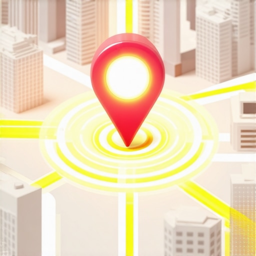 Visualizing Local Proximity and Map Pack Visibility A map illustrating how business visibility fades outside a specific service radius based on proximity and entity strength.