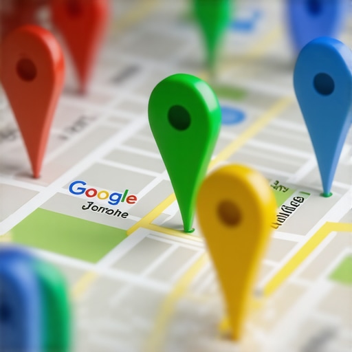 A 3D map showing ranking differences between multiple business locations